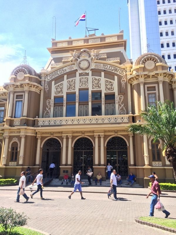 The entryway to the nearby Correos y Telégrafos (Mail and Telegraph) Building.. Click for full size. The entryway to the nearby Correos y Telégrafos (Mail and Telegraph) Building. image. Click for full size.