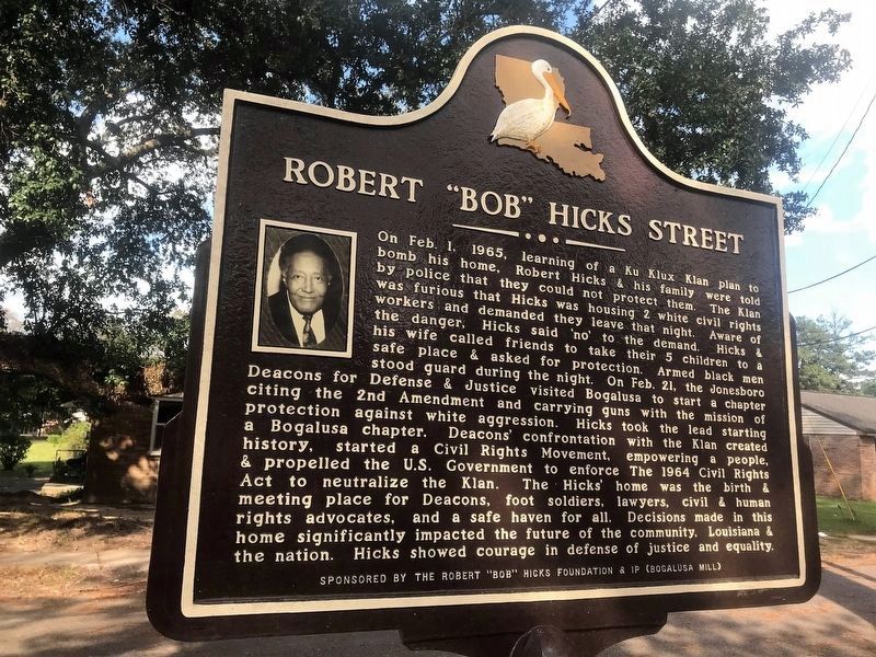 Robert "Bob" Hicks/ Robert "Bob" Hicks Street Marker image. Click for full size.