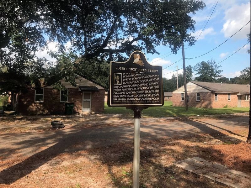 Robert "Bob" Hicks/ Robert "Bob" Hicks Street Marker. Click for full size. Robert "Bob" Hicks/ Robert "Bob" Hicks Street Marker image. Click for full size.