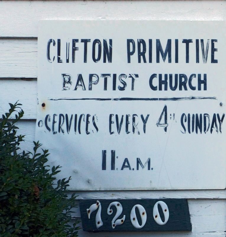 Clifton Primitive<br>Baptist Church image. Click for full size.