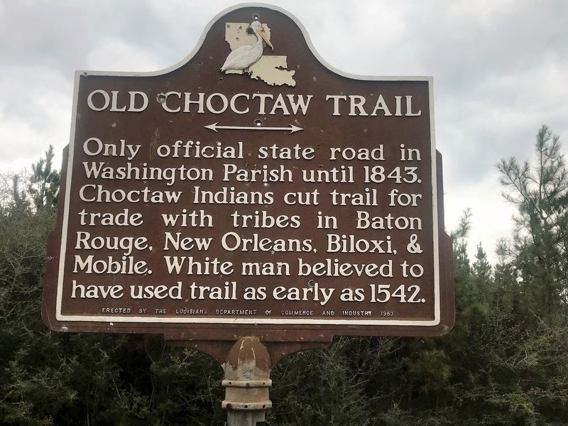 Old Choctaw Trail Marker image. Click for full size.