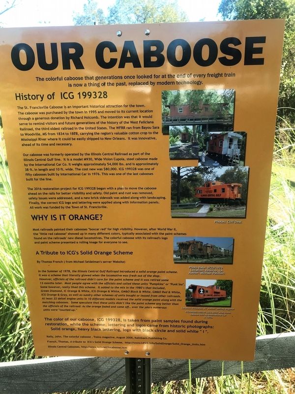 Our Caboose Marker. Click for full size. Our Caboose Marker image. Click for full size.