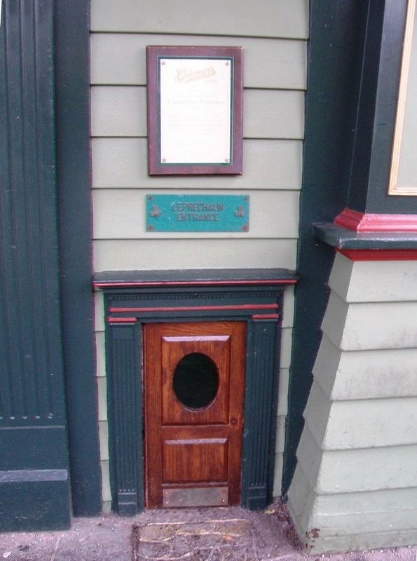 Coleman's Irish Pub's Leprechaun Entrance Marker and Doorway image. Click for full size.