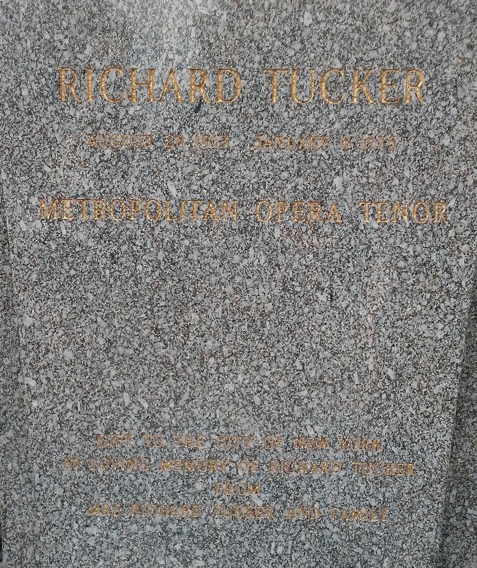 Richard Tucker Marker. Click for full size. Richard Tucker Marker image. Click for full size.