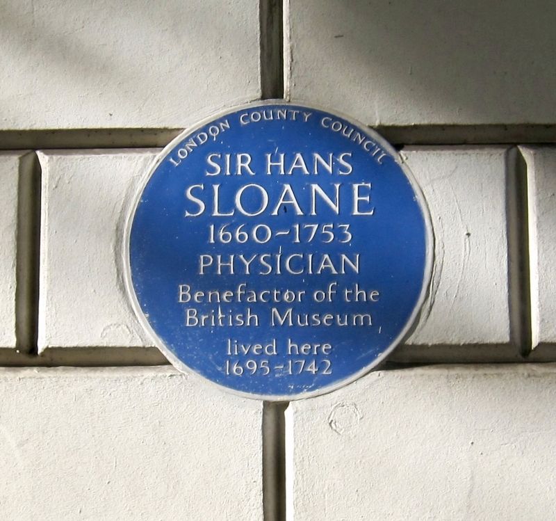 Sir Hans Sloane Marker image. Click for full size.