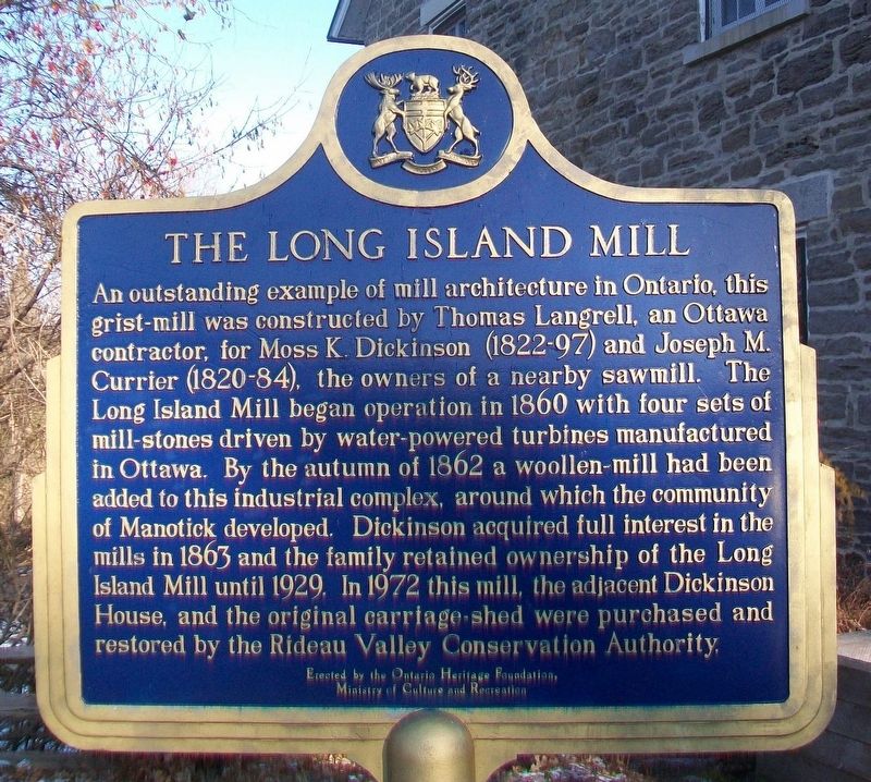 The Long Island Mill Marker image. Click for full size.