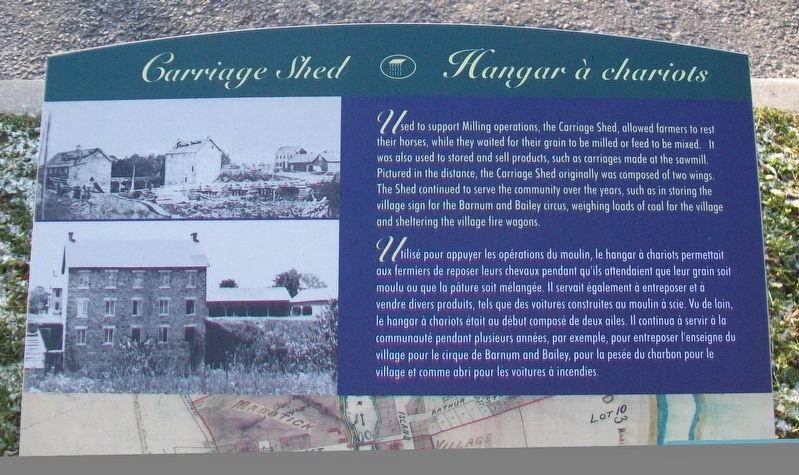 Carriage Shed / Hangar à chariots Marker. Click for full size. Carriage Shed / Hangar à chariots Marker image. Click for full size.