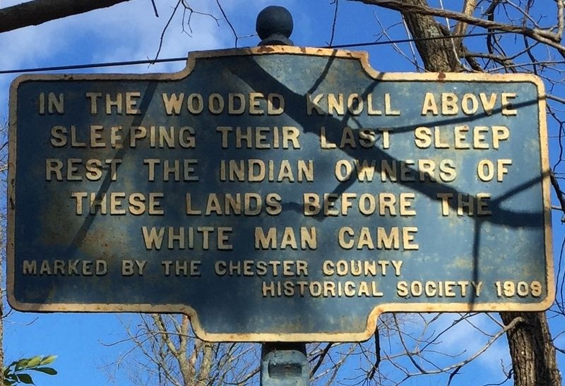 Lenni-Lenape Indian Burial Ground Marker image. Click for full size.