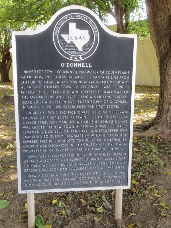 O'Donnell Marker image. Click for full size.