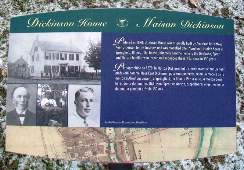 Dickinson House / Maison Dickinson Marker. Click for full size. Dickinson House / Maison Dickinson Marker image. Click for full size.