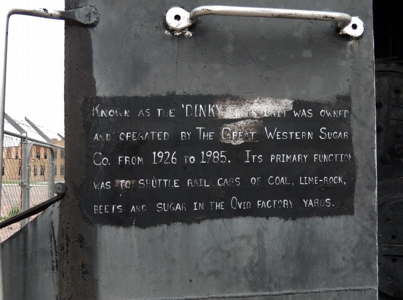"Dinky" Locomotive Marker. Click for full size. "Dinky" Locomotive Marker image. Click for full size.