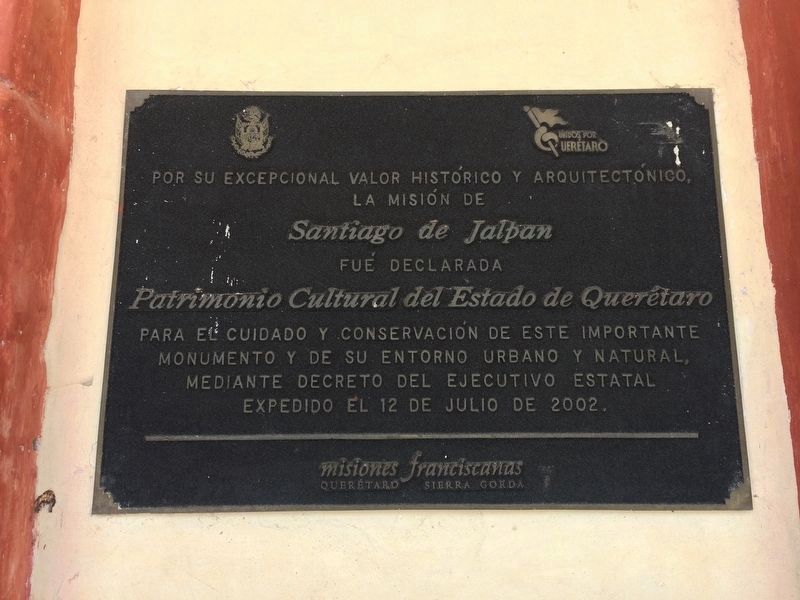 An additional marker to the right of the Mission Church at Jalpan image. Click for full size.