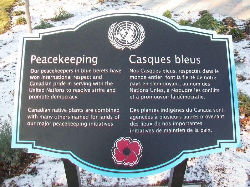 Peacekeeping / Casques bleus Marker image. Click for full size.