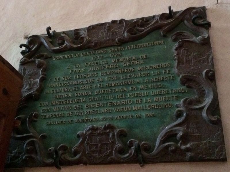 An additional marker inside of the Mission church. Click for full size. An additional marker inside of the Mission church image. Click for full size.
