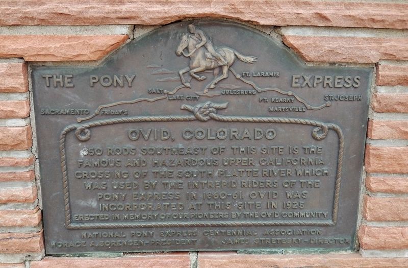 Ovid, Colorado Marker image. Click for full size.