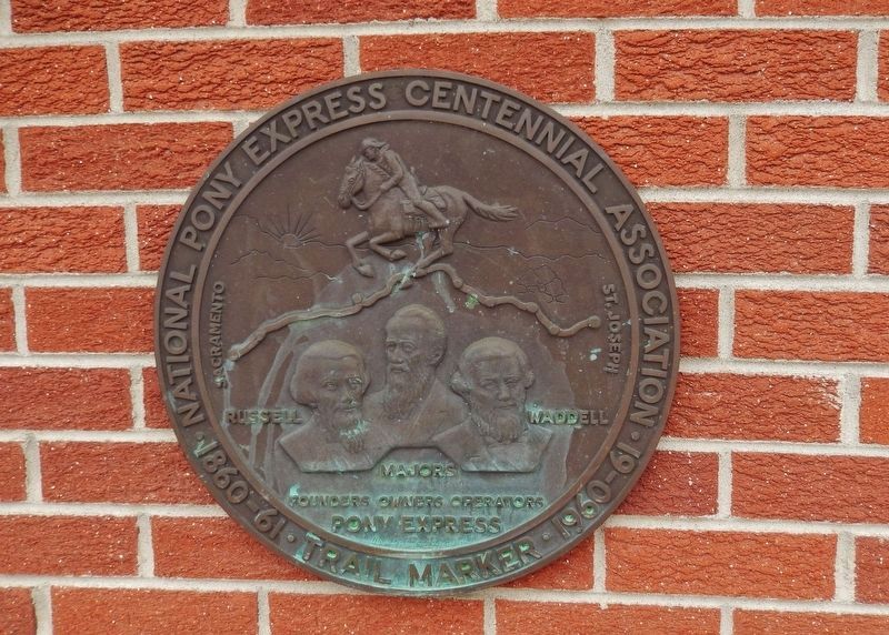 Ovid Pony Express Centennial Plaque image. Click for full size.