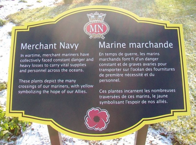 Merchant Navy / Marine marchande Marker. Click for full size. Merchant Navy / Marine marchande Marker image. Click for full size.