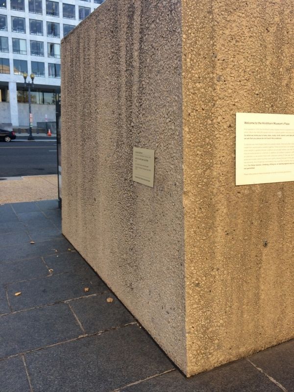 Welcome to the Hirshhorn Museum's Plaza Marker image. Click for full size.