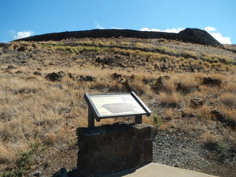 Pu'ukohlā Heiau and Marker. Click for full size. Pu'ukohlā Heiau and Marker image. Click for full size.