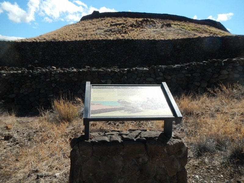 Mailekini Heiau and Marker. Click for full size. Mailekini Heiau and Marker image. Click for full size.