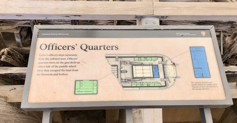 Officers' Quarters - USS <i>Cairo</i> Marker image. Click for full size.