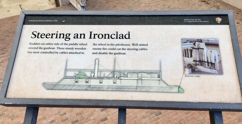 Steering an Ironclad - USS <i>Cairo</i> Marker image. Click for full size.