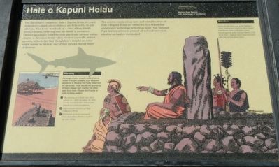 Hale o Kapuni Heiau Marker image. Click for full size.