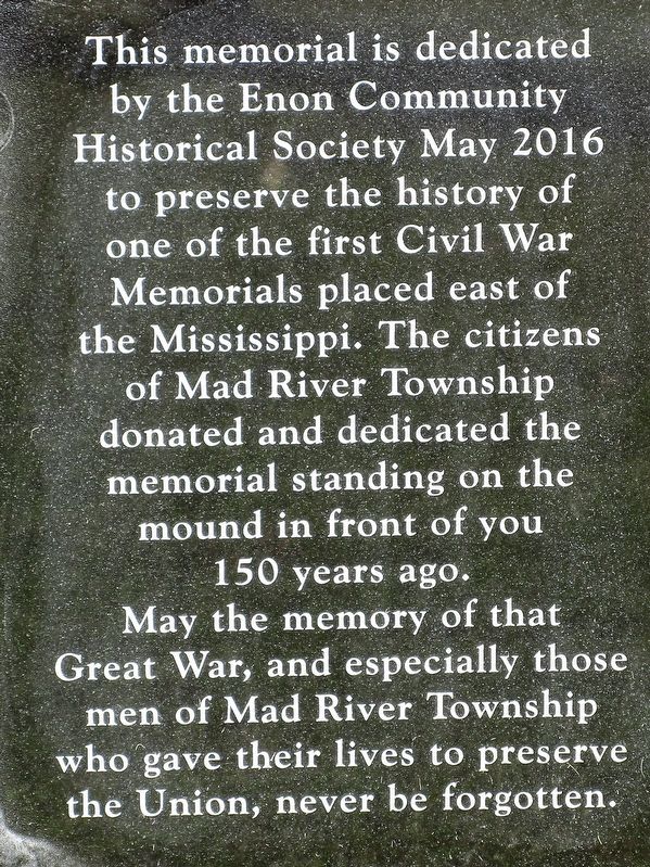 Enon Civil War Memorial Marker image. Click for full size.