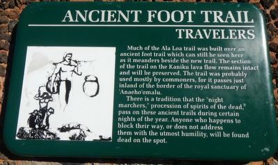Ancient Foot Trail Marker. Click for full size. Ancient Foot Trail Marker image. Click for full size.