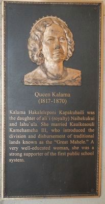 Queen Kalama Marker image. Click for full size.