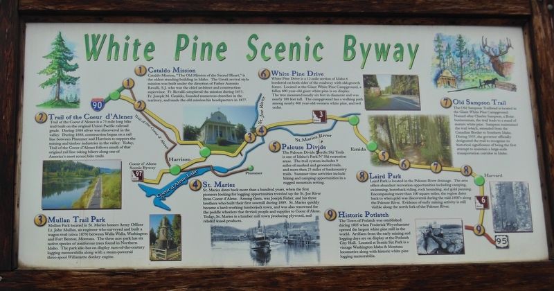 White Pine Scenic Byway Marker. Click for full size. White Pine Scenic Byway Marker image. Click for full size.