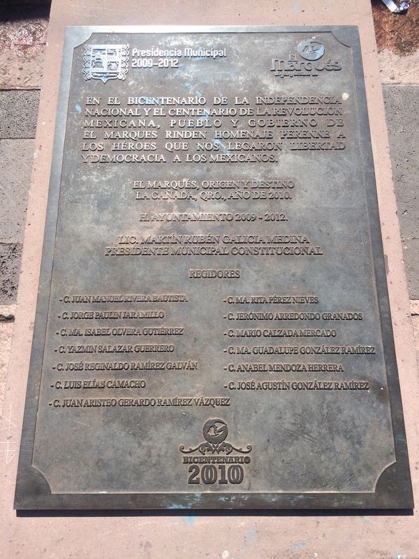 The Bicentennial of Mexican Independence Marker. Click for full size. The Bicentennial of Mexican Independence Marker image. Click for full size.