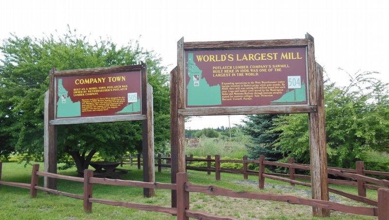 Company Town Marker (<i>wide view showing adjacent marker</i>) image. Click for full size.