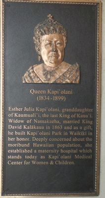 Queen Kapi'olani Marker image. Click for full size.