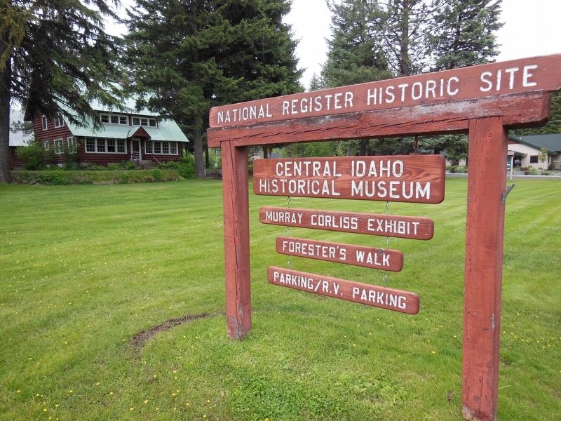 Central Idaho Historical Museum (<i>sign in front of marker</i>). Click for more information. Central Idaho Historical Museum (<i>sign in front of marker</i>) image. Click for more information.