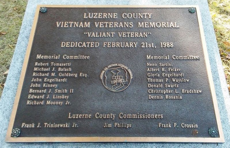 Vietnam Veterans Memorial Marker. Click for full size. Vietnam Veterans Memorial Marker image. Click for full size.