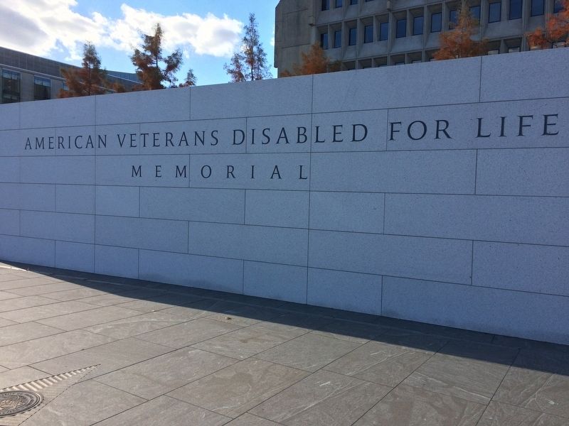 American Veterans Disabled For Life Memorial Marker image. Click for full size.