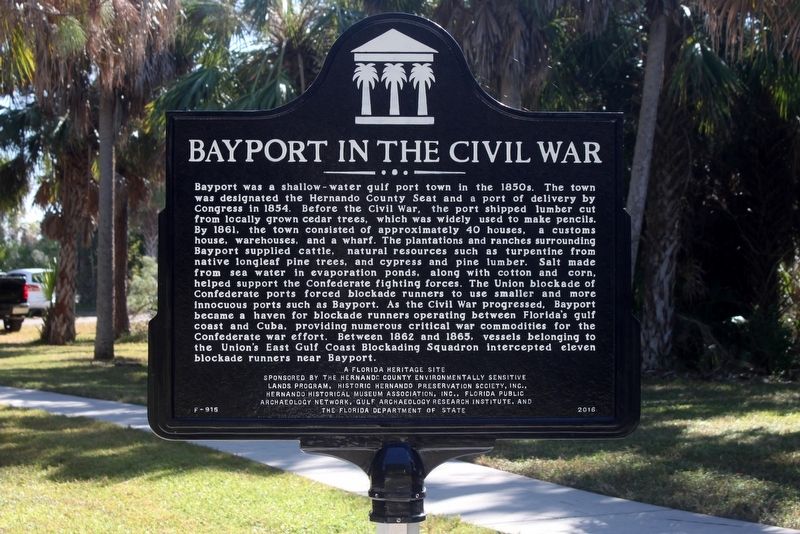 Bayport in the Civil War/The Battle of Bayport Marker Side 1 image. Click for full size.