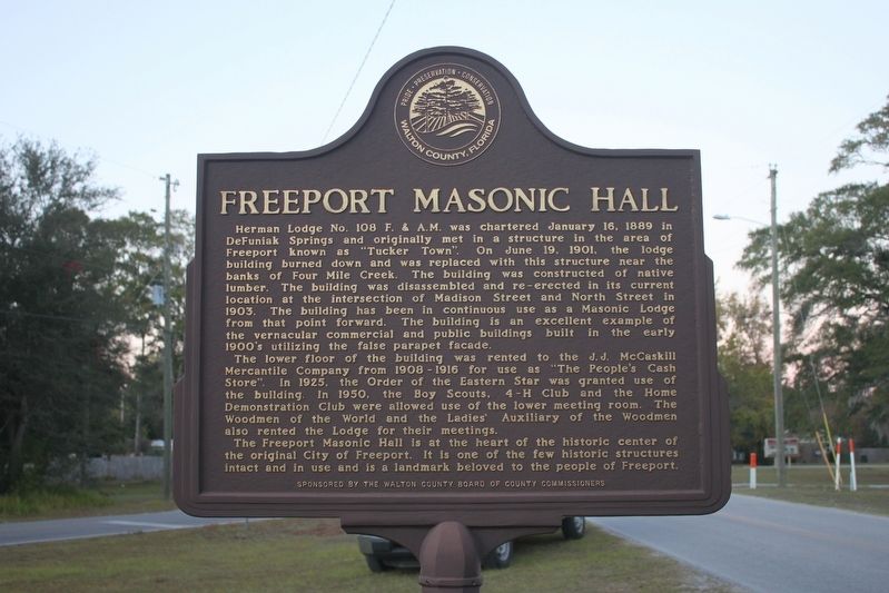 Freeport Masonic Hall Marker image. Click for full size.