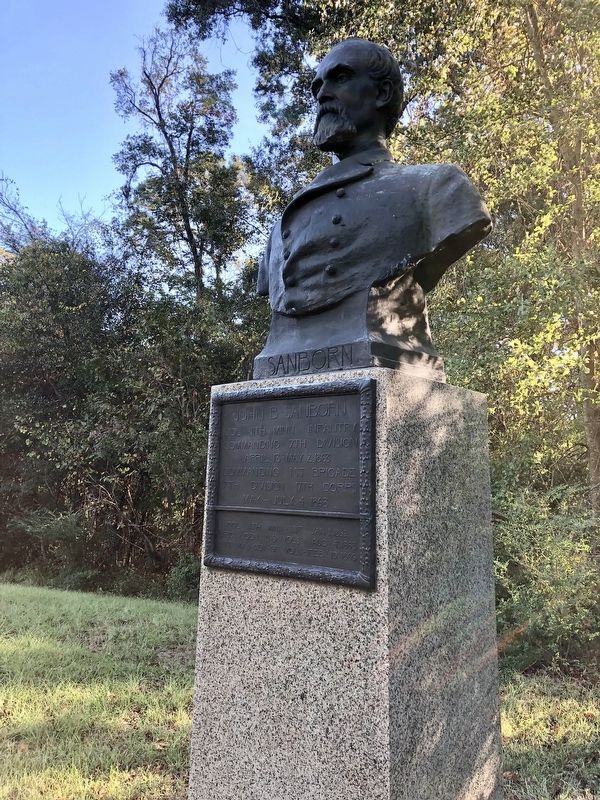 John B. Sanborn bronze statue. image. Click for full size.