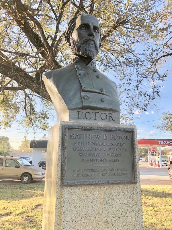 Matthew D. Ector bronze statue. image. Click for full size.