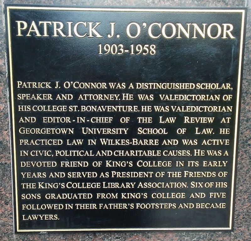Parents Corner Patrick J. O'Connor Marker image. Click for full size.