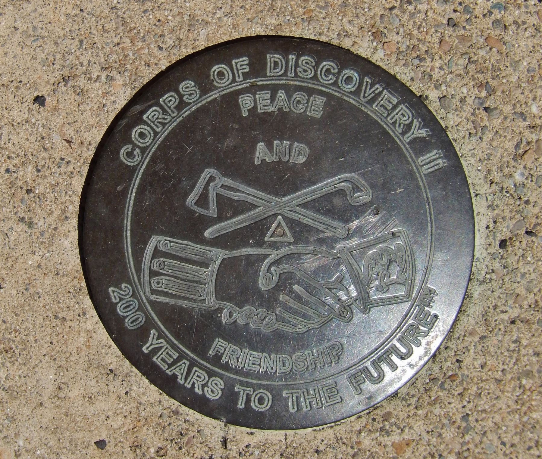 Corps of Discovery Geodetic Survey Marker (<i>next to marker</i>). Click for full size. Corps of Discovery Geodetic Survey Marker (<i>next to marker</i>) image. Click for full size.