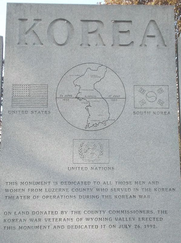 Korean War Memorial Marker. Click for full size. Korean War Memorial Marker image. Click for full size.