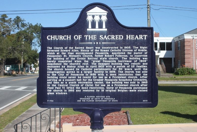 Church of the Sacred Heart Marker image. Click for full size.