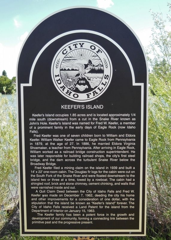 Keefer's Island Marker image. Click for full size.