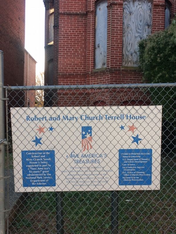 Robert and Mary Church Terrell House Marker image. Click for full size.