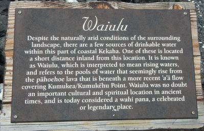 Waiulu Kīpuka Marker image. Click for full size.