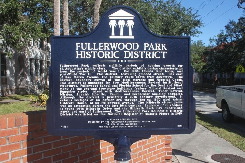 Fullerwood Park Historic District Marker image. Click for full size.
