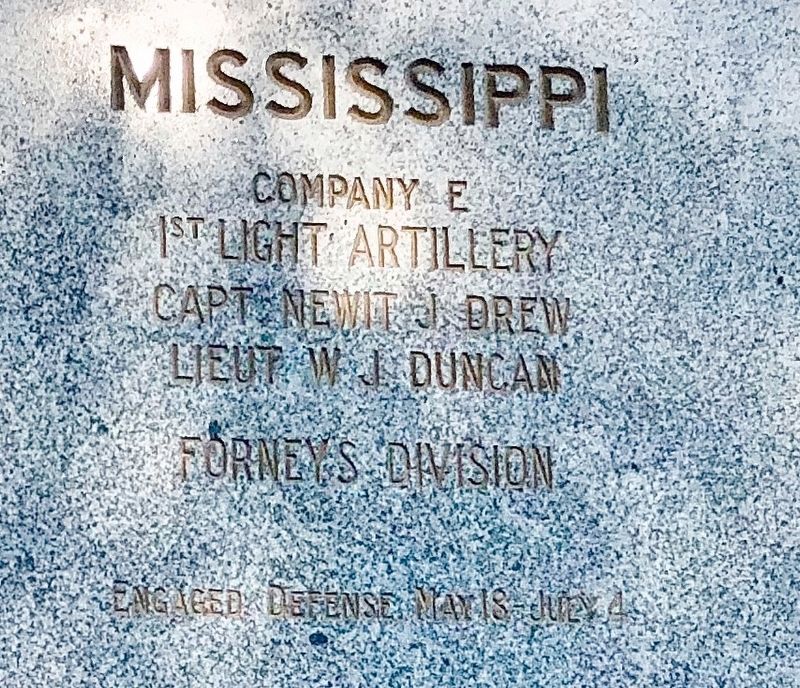 Mississippi 1st Light Artillery Marker image. Click for full size.